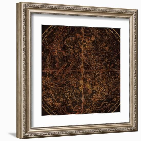 Southern Celestial Sphere Vintage-Hugo Wild-Framed Art Print