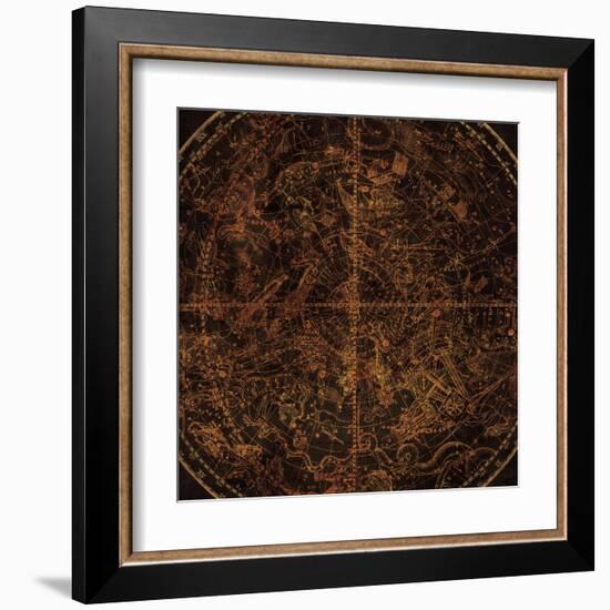 Southern Celestial Sphere Vintage-Hugo Wild-Framed Art Print