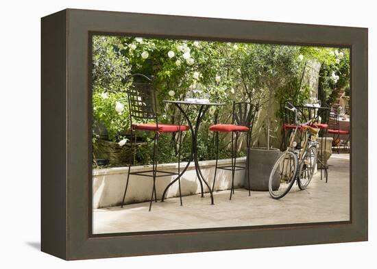 Southern France, St. Remy. Sidewalk Cafes-Emily Wilson-Framed Premier Image Canvas