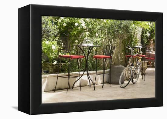 Southern France, St. Remy. Sidewalk Cafes-Emily Wilson-Framed Premier Image Canvas