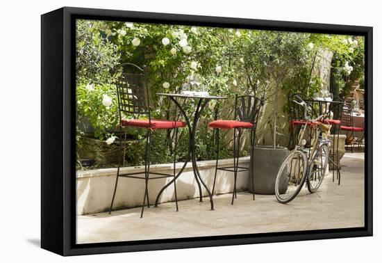 Southern France, St. Remy. Sidewalk Cafes-Emily Wilson-Framed Premier Image Canvas