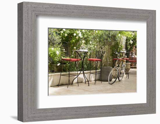 Southern France, St. Remy. Sidewalk Cafes-Emily Wilson-Framed Photographic Print