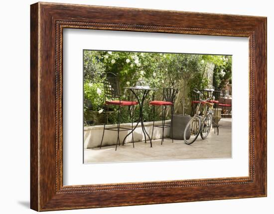 Southern France, St. Remy. Sidewalk Cafes-Emily Wilson-Framed Photographic Print