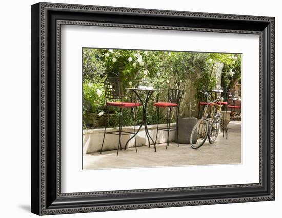 Southern France, St. Remy. Sidewalk Cafes-Emily Wilson-Framed Photographic Print