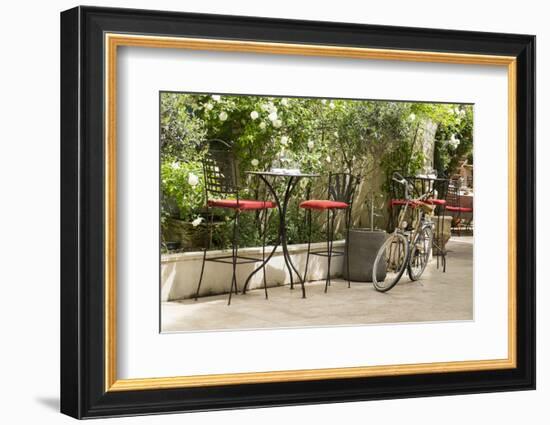 Southern France, St. Remy. Sidewalk Cafes-Emily Wilson-Framed Photographic Print