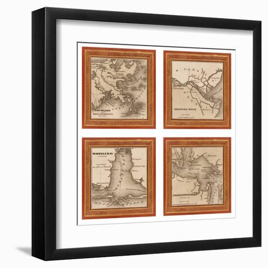 Southern Harbors, 1860-Andrew Johnson-Framed Art Print