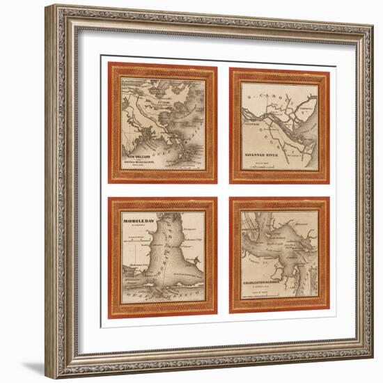 Southern Harbors, 1860-Andrew Johnson-Framed Art Print