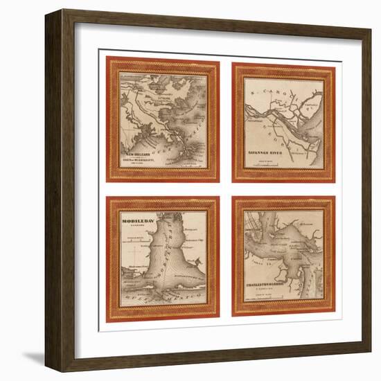 Southern Harbors, 1860-Andrew Johnson-Framed Art Print