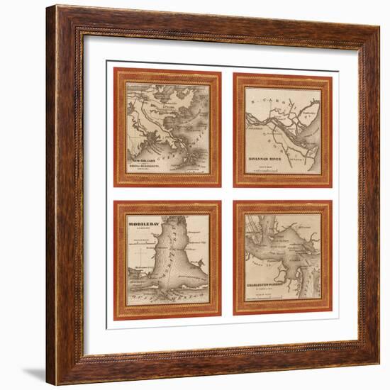 Southern Harbors, 1860-Andrew Johnson-Framed Art Print