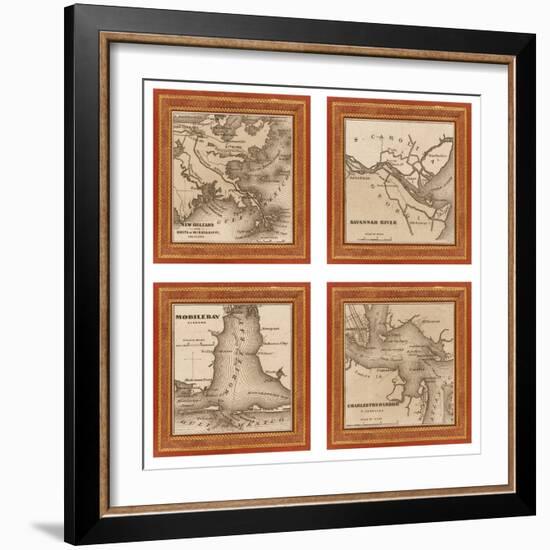 Southern Harbors, 1860-Andrew Johnson-Framed Art Print