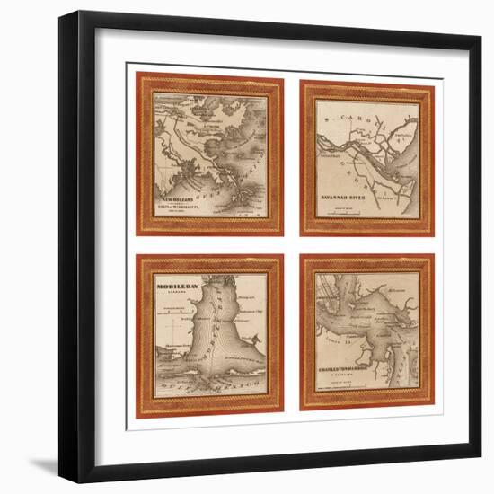 Southern Harbors, 1860-Andrew Johnson-Framed Art Print