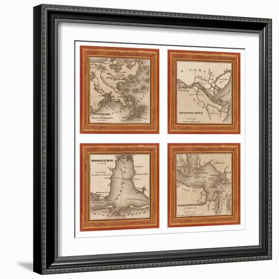 Southern Harbors, 1860-Andrew Johnson-Framed Art Print