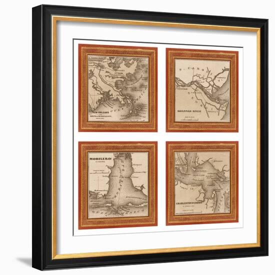 Southern Harbors, 1860-Andrew Johnson-Framed Art Print