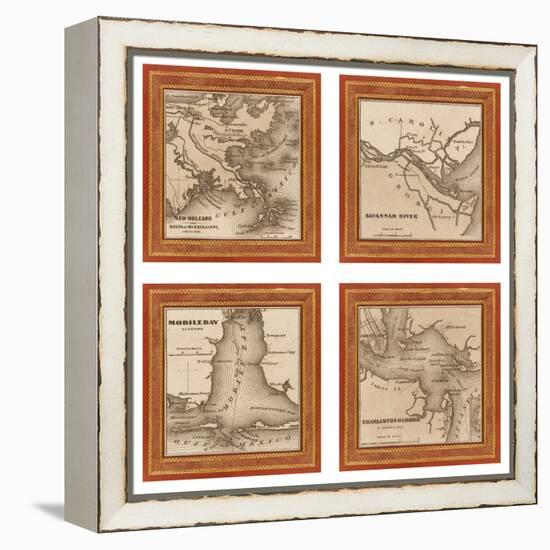 Southern Harbors, 1860-Andrew Johnson-Framed Stretched Canvas