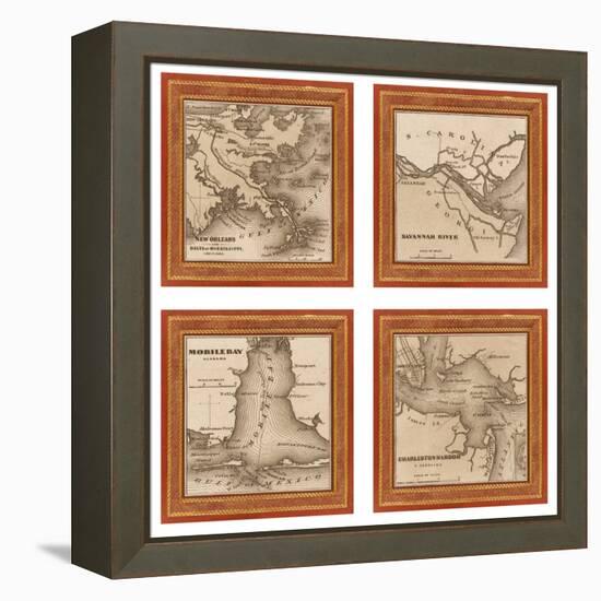 Southern Harbors, 1860-Andrew Johnson-Framed Stretched Canvas