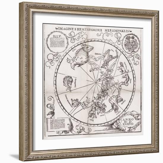 Southern Hemisphere Star Chart, 1537-Middle Temple Library-Framed Photographic Print