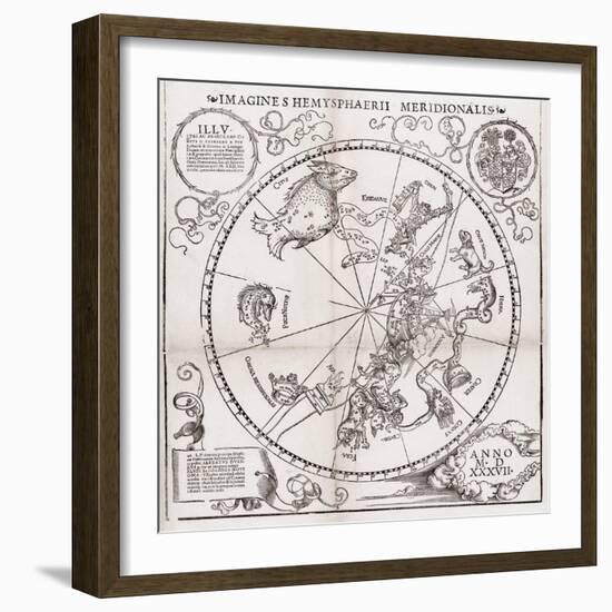 Southern Hemisphere Star Chart, 1537-Middle Temple Library-Framed Photographic Print