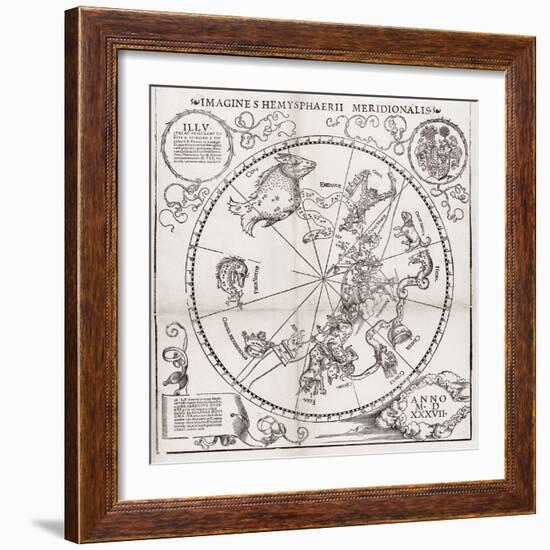 Southern Hemisphere Star Chart, 1537-Middle Temple Library-Framed Photographic Print