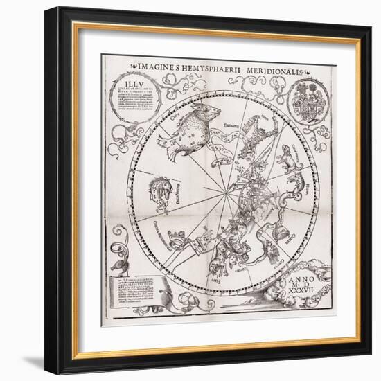 Southern Hemisphere Star Chart, 1537-Middle Temple Library-Framed Photographic Print