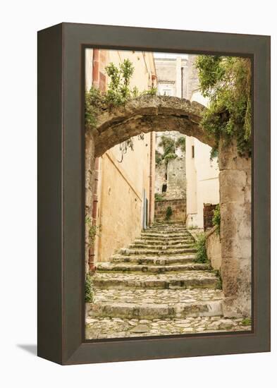 Southern Italy, Basilicata, Province of Matera. Arched pathways.-Emily Wilson-Framed Premier Image Canvas