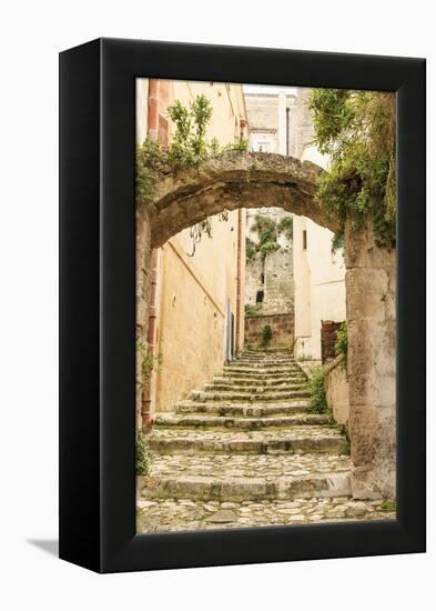 Southern Italy, Basilicata, Province of Matera. Arched pathways.-Emily Wilson-Framed Premier Image Canvas