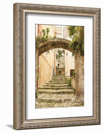 Southern Italy, Basilicata, Province of Matera. Arched pathways.-Emily Wilson-Framed Photographic Print