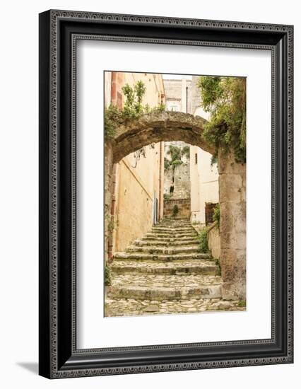 Southern Italy, Basilicata, Province of Matera. Arched pathways.-Emily Wilson-Framed Photographic Print