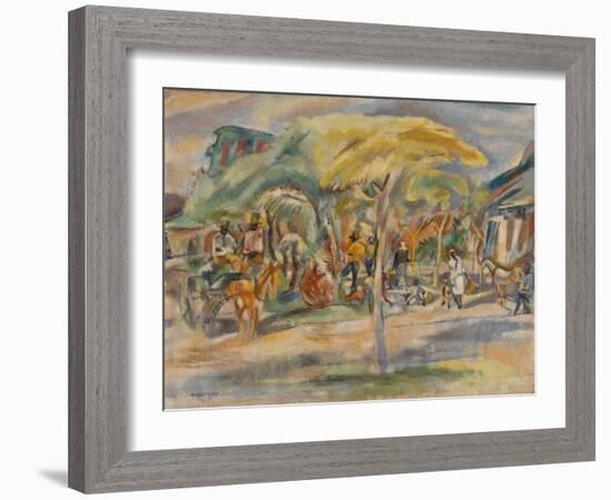 Southern Landscape, 1917 (Oil on Canvas)-Jules Pascin-Framed Giclee Print