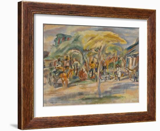 Southern Landscape, 1917 (Oil on Canvas)-Jules Pascin-Framed Giclee Print