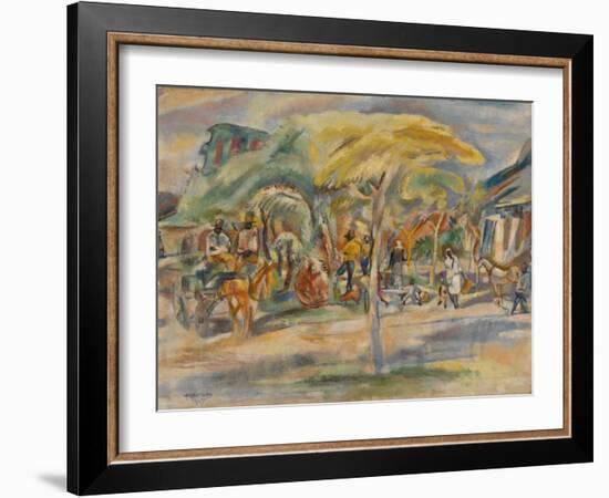 Southern Landscape, 1917 (Oil on Canvas)-Jules Pascin-Framed Giclee Print