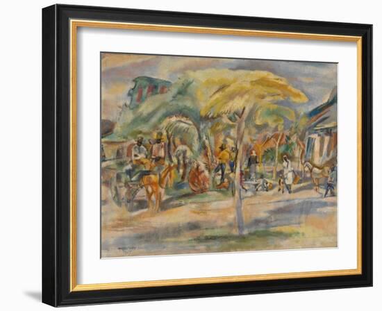 Southern Landscape, 1917 (Oil on Canvas)-Jules Pascin-Framed Giclee Print