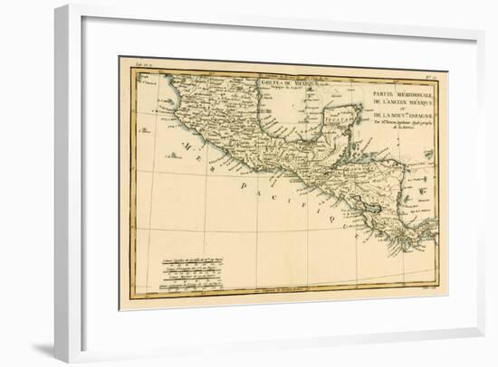 Southern Mexico, from 'Atlas De Toutes Les Parties Connues Du Globe Terrestre' by Guillaume…-Charles Marie Rigobert Bonne-Framed Giclee Print