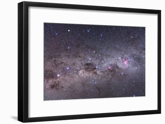 Southern Milky Way with Eta Carinae, Crux and Alpha and Beta Centauri-null-Framed Photographic Print