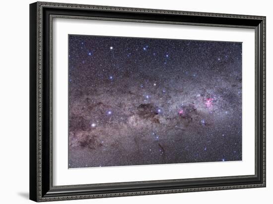 Southern Milky Way with Eta Carinae, Crux and Alpha and Beta Centauri-null-Framed Photographic Print