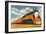 Southern Pacific Streamlined Train, Sunbeam-null-Framed Art Print