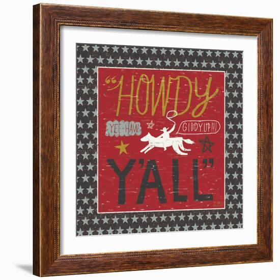 Southern Pride Howdy Yall-Michael Mullan-Framed Art Print