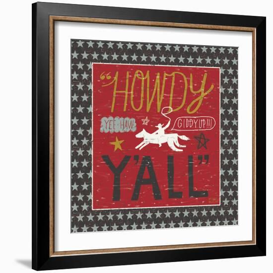 Southern Pride Howdy Yall-Michael Mullan-Framed Art Print