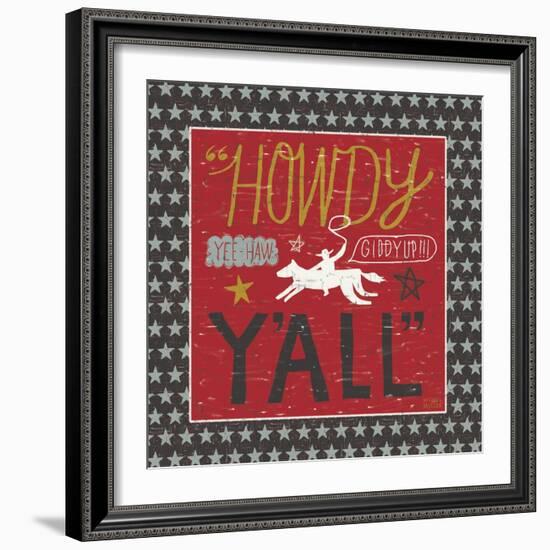 Southern Pride Howdy Yall-Michael Mullan-Framed Art Print