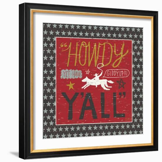 Southern Pride Howdy Yall-Michael Mullan-Framed Art Print