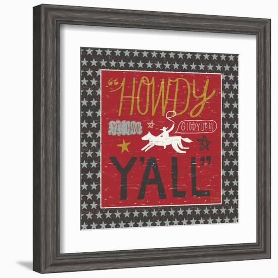 Southern Pride Howdy Yall-Michael Mullan-Framed Art Print