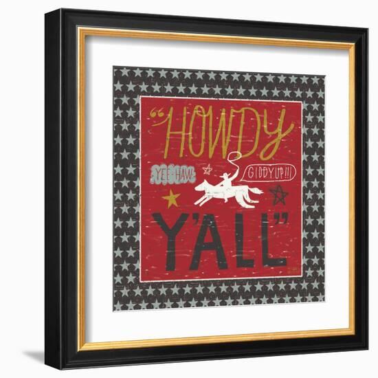 Southern Pride Howdy Yall-Michael Mullan-Framed Art Print