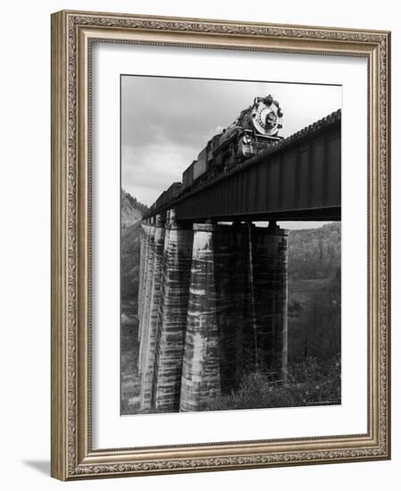 Southern Railway Train on Trestle Bridge. 210 Foot Tressel over the North Broad River, Georgia-Alfred Eisenstaedt-Framed Photographic Print