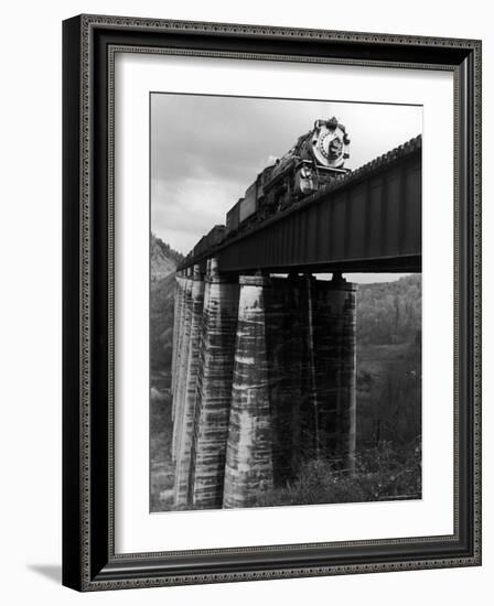 Southern Railway Train on Trestle Bridge. 210 Foot Tressel over the North Broad River, Georgia-Alfred Eisenstaedt-Framed Photographic Print