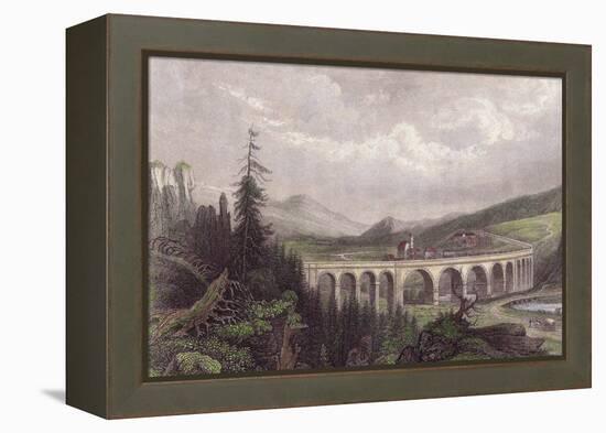 Southern Railway, Viaduct Payerbach, Semmering-null-Framed Premier Image Canvas