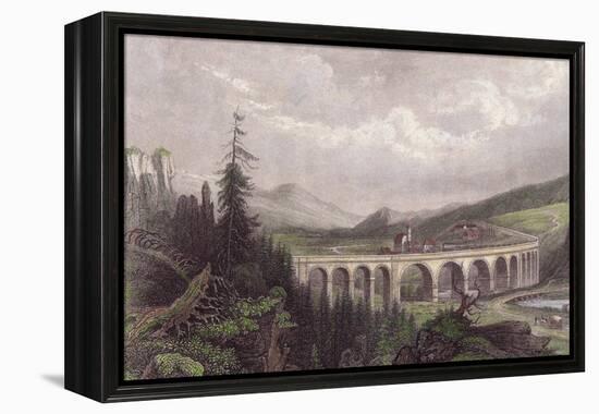 Southern Railway, Viaduct Payerbach, Semmering-null-Framed Premier Image Canvas