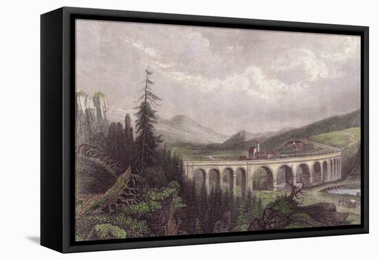 Southern Railway, Viaduct Payerbach, Semmering-null-Framed Premier Image Canvas