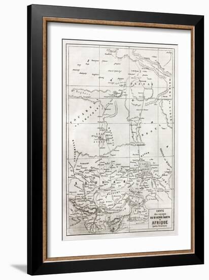 Southern Sahara And Central Africa Old Map-marzolino-Framed Premium Giclee Print