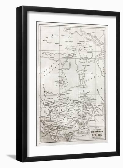 Southern Sahara And Central Africa Old Map-marzolino-Framed Premium Giclee Print