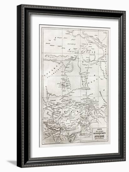 Southern Sahara And Central Africa Old Map-marzolino-Framed Premium Giclee Print