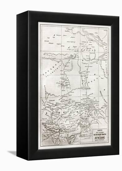 Southern Sahara And Central Africa Old Map-marzolino-Framed Stretched Canvas